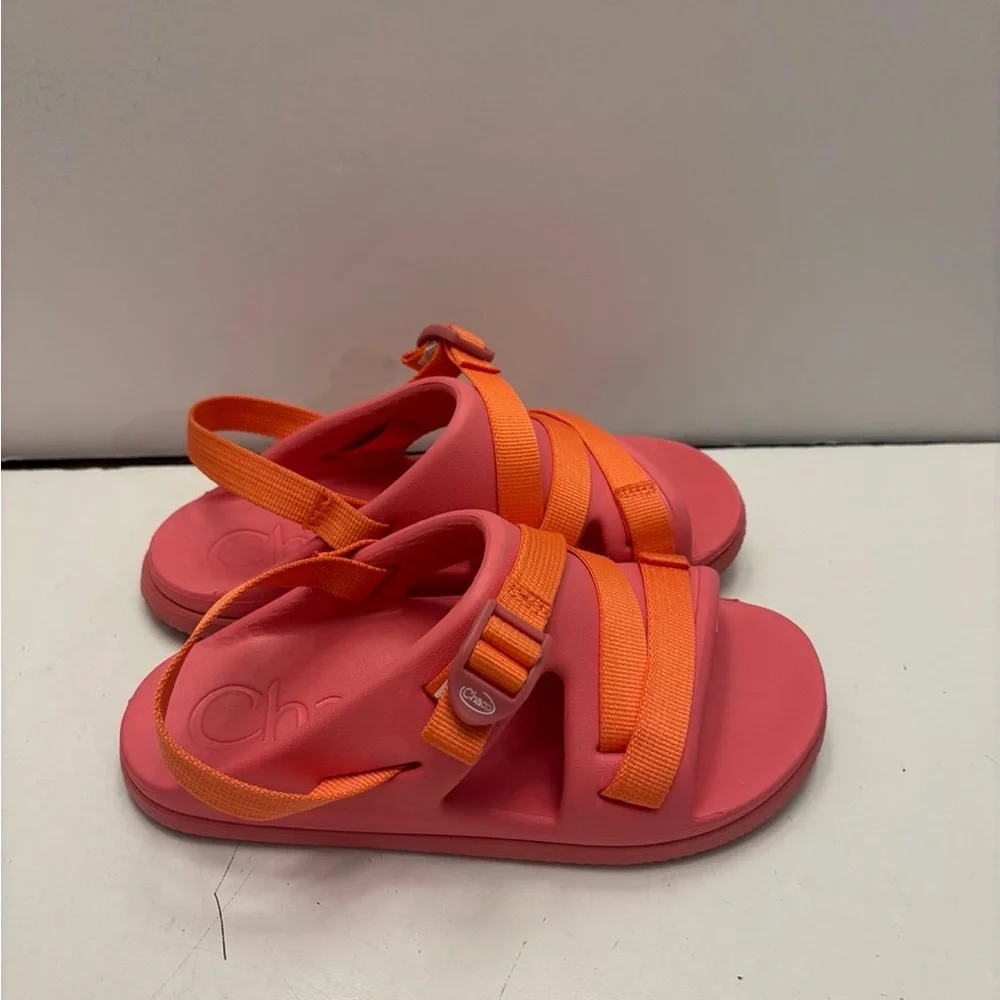 Kids Coral Pink and Orange Adjustable Sandals